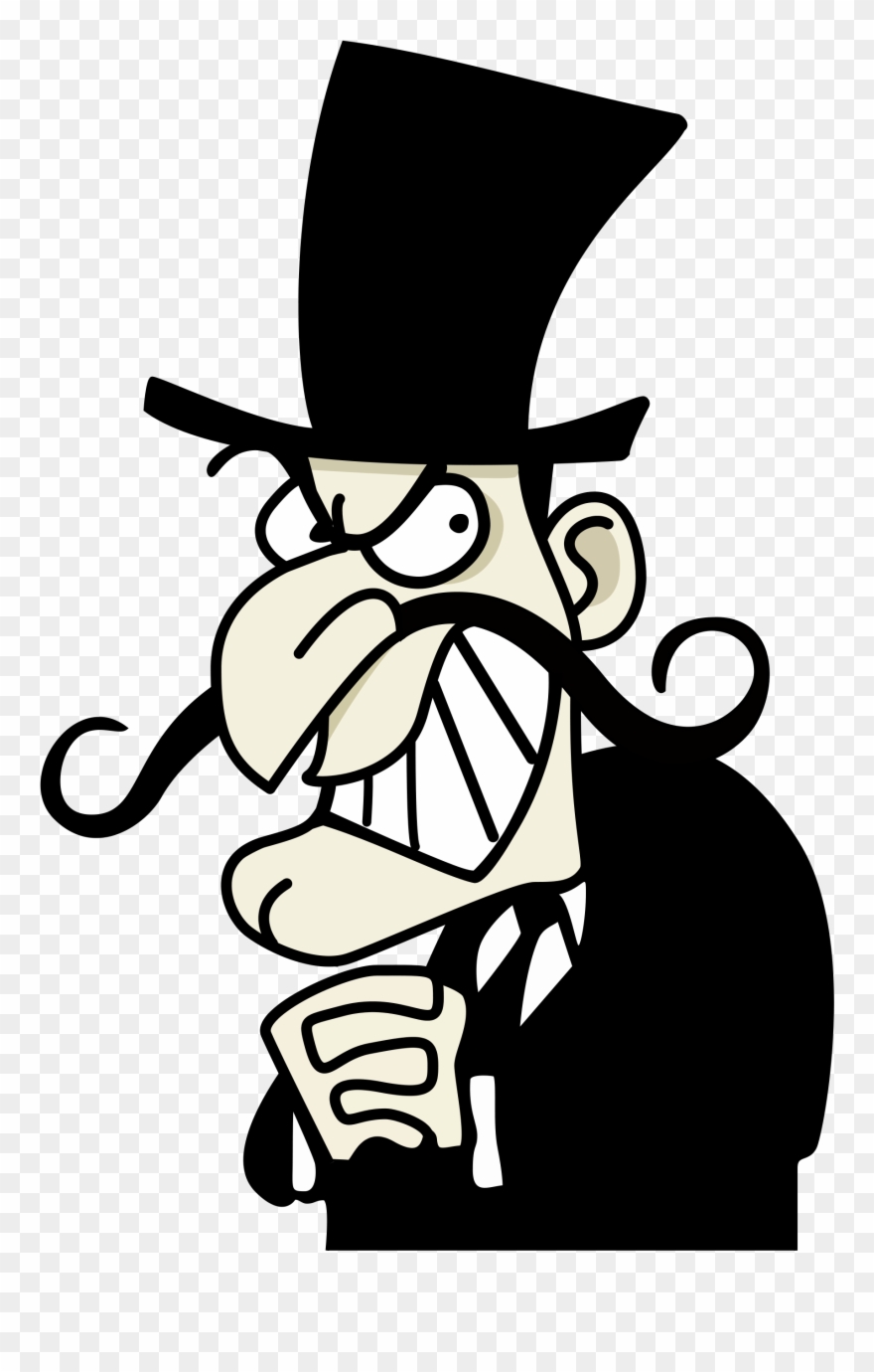 Open - Snidely Whiplash Clipart