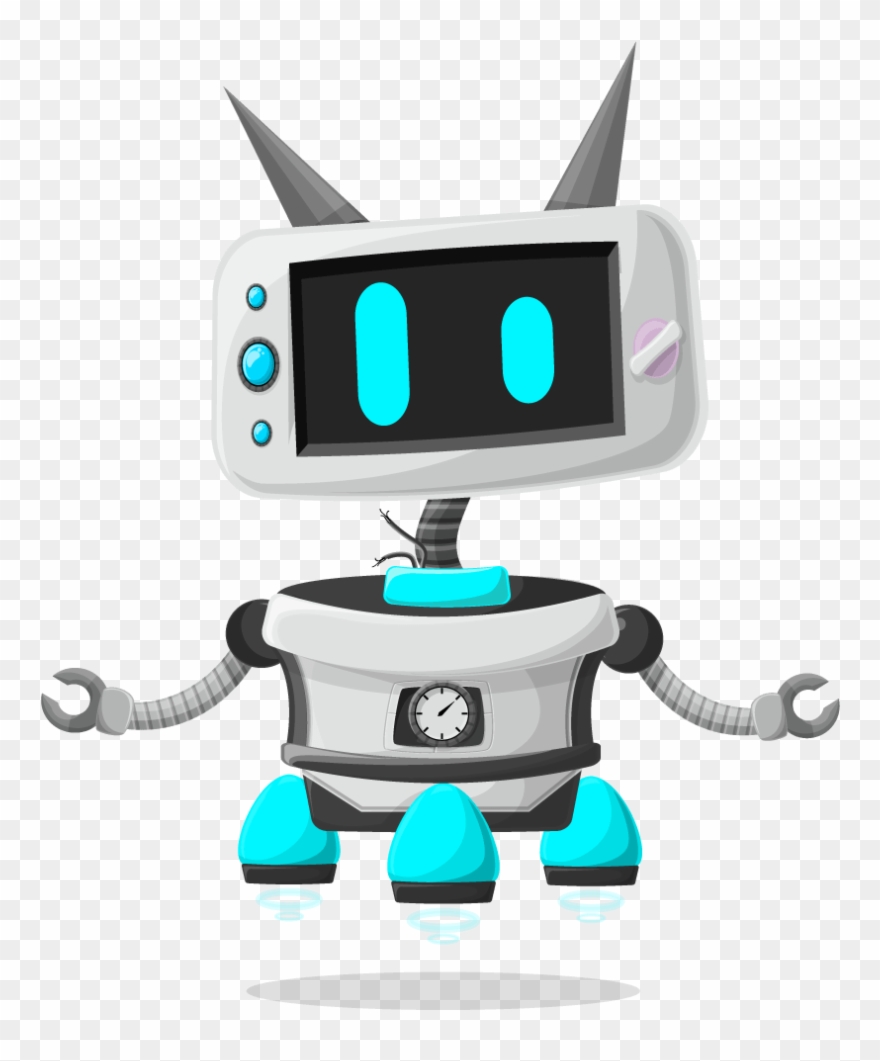 Vector Robot Character Set With 6 Robots - Cute Robot Png Clipart