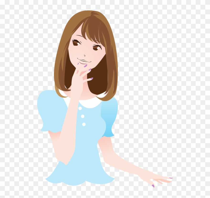 Woman Computer Icons Girl Drawing Encapsulated Postscript - Beautiful Girl Cartoon Png Clipart