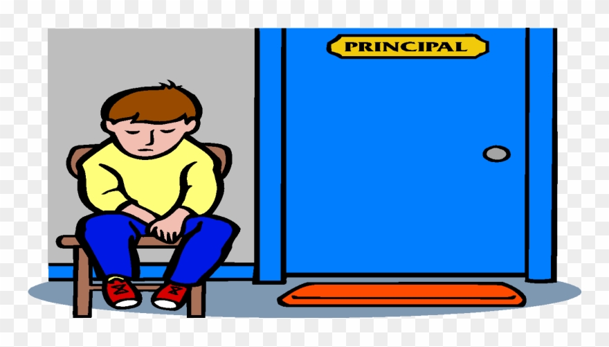 Student Handbook - Boy In Principals Office Clipart