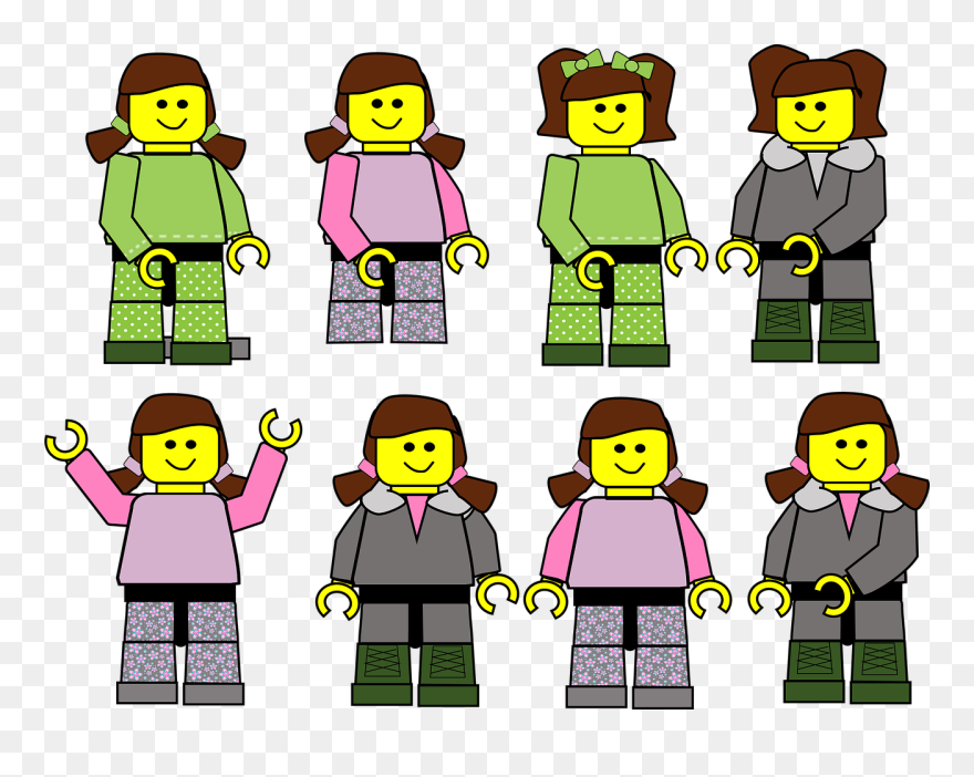 Girls Figures Toys - Lego Figures Girl Clipart - Png Download