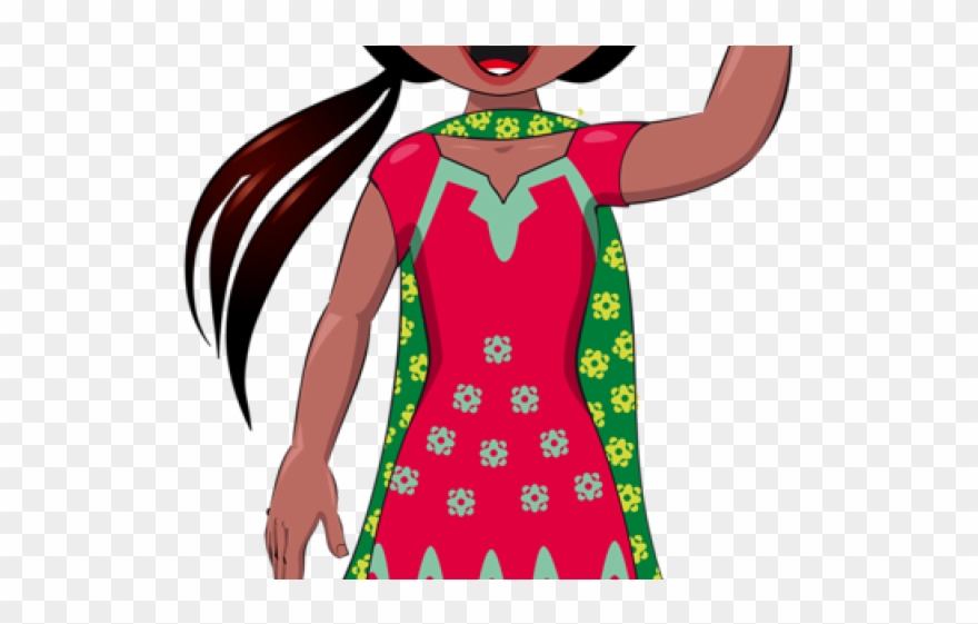 India Clipart Girl Child - Illustration - Png Download
