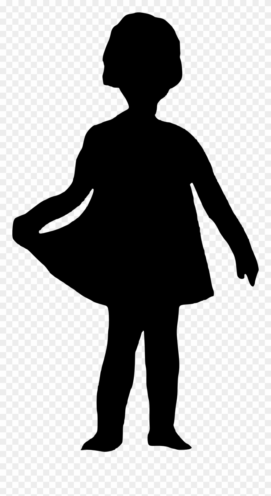 Download Free Download Little Girl Silhouette Png Clipart (1171247