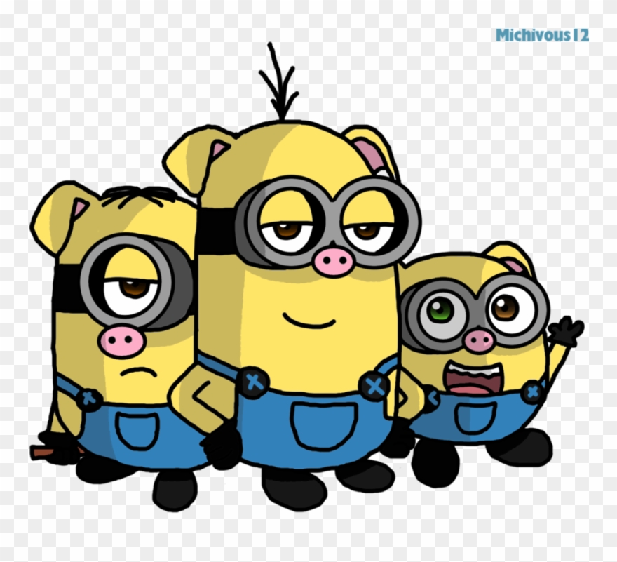 Png Royalty Free Library Pigs At Getdrawings Com Free - 3 Little Pigs Minions Clipart