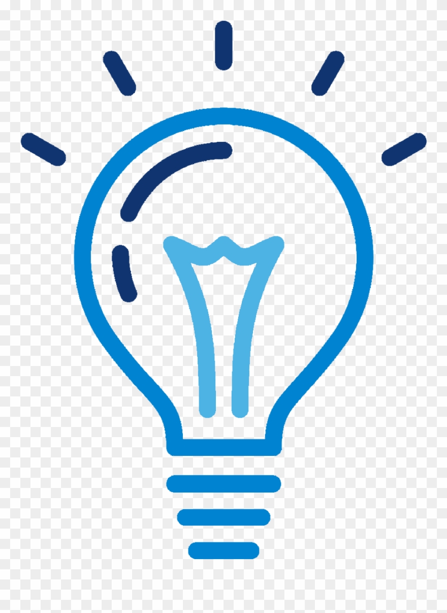 Light Bulb Icon Blue Clipart