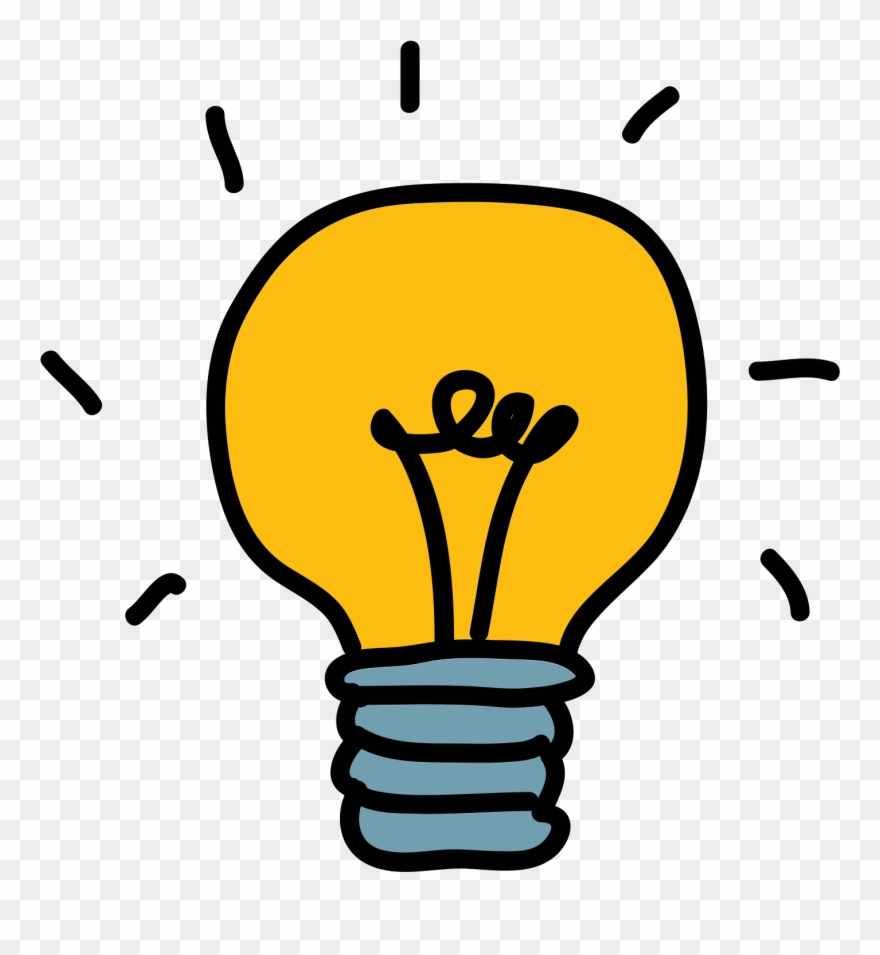There Is A Light Bulb Facing Upwards - Cartoon Light Bulb Transparent Clipart