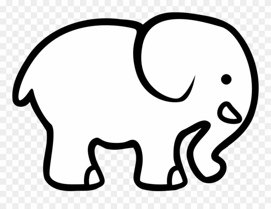 Revisited Cartoon Elephant Outline Magic Free Download - Dibujo De Un Elefante Clipart