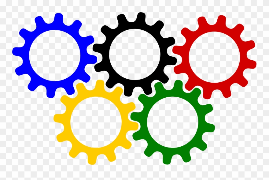 Open - Turning Cogs Clipart
