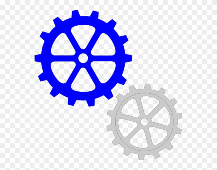 Two Gears One Yellow And Grey Vector Clip Art - Gears Clip Art - Png Download