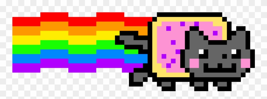 Nyan Cat Clipart Chocolate - Нян Кэт Пиксель Арт - Png Download