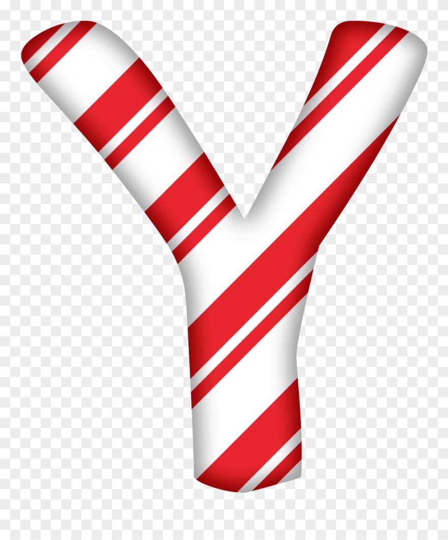 Letter Alphabet Santa Claus Christmas D - Candy Cane Letter Y Clipart