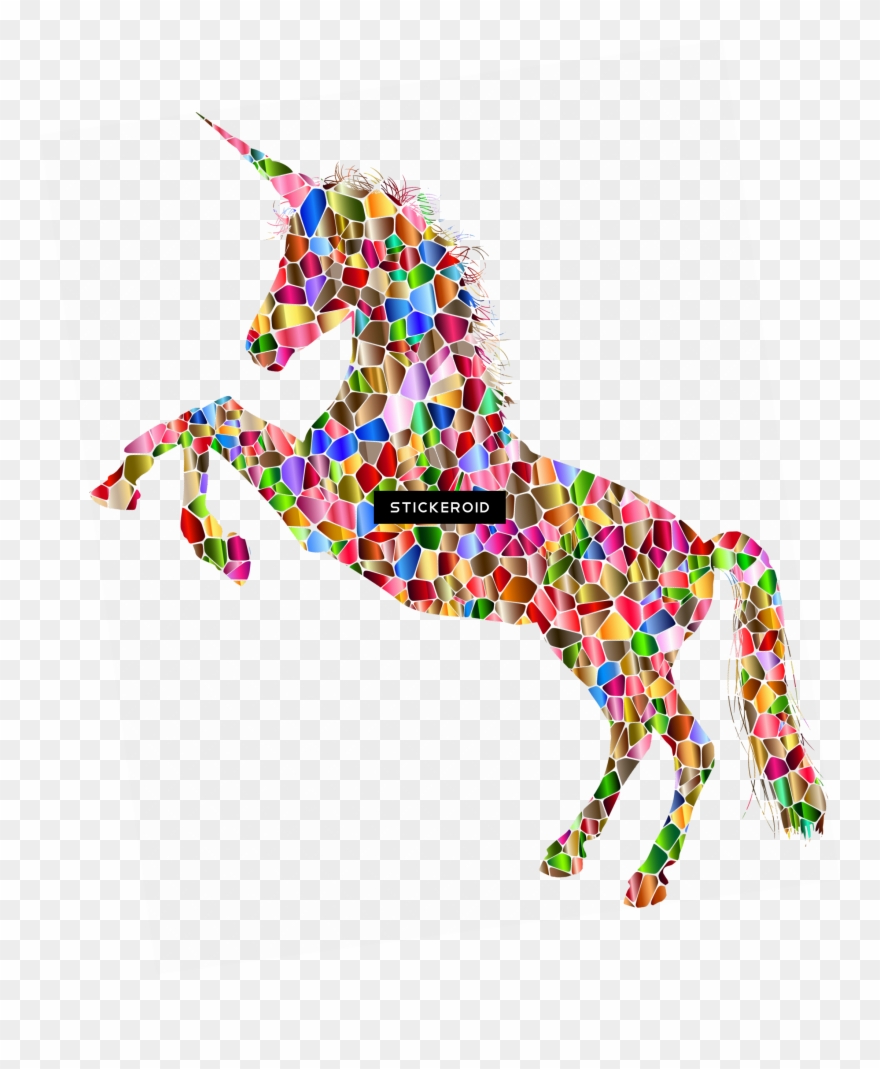 نابض بالحياة - Iron On Rainbow Unicorn Clipart
