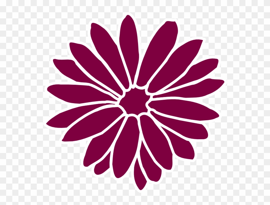 Dahlia Purple Purple Clip Art At Clker - Dahlia Clip Art Flowers Png Transparent Png