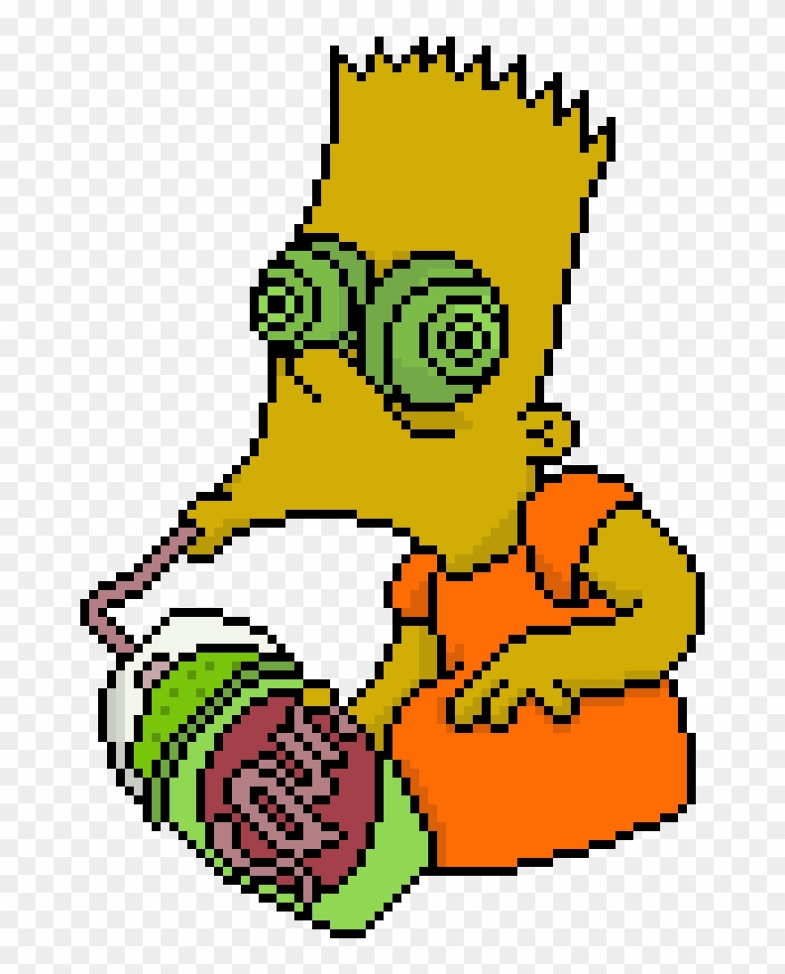 Pixel Clipart Grunge - Bart Simpson Png Transparent Png
