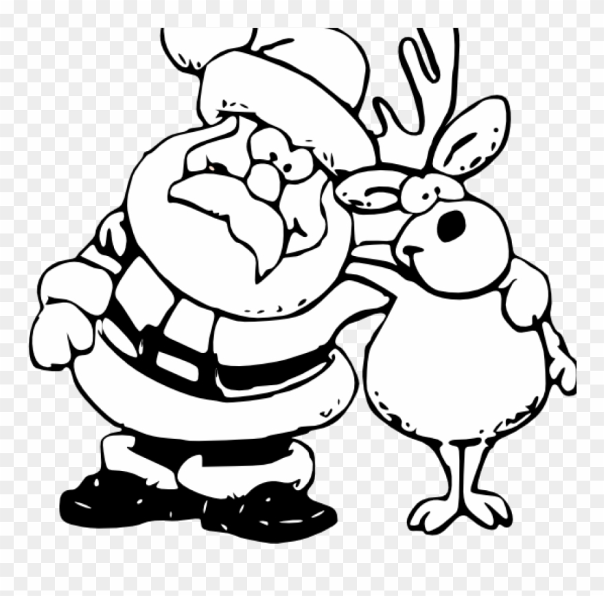 Christmas Black And White Clip Art 19 Christmas Black - Color Merry Christmas: Adult Coloring Book - Png Download