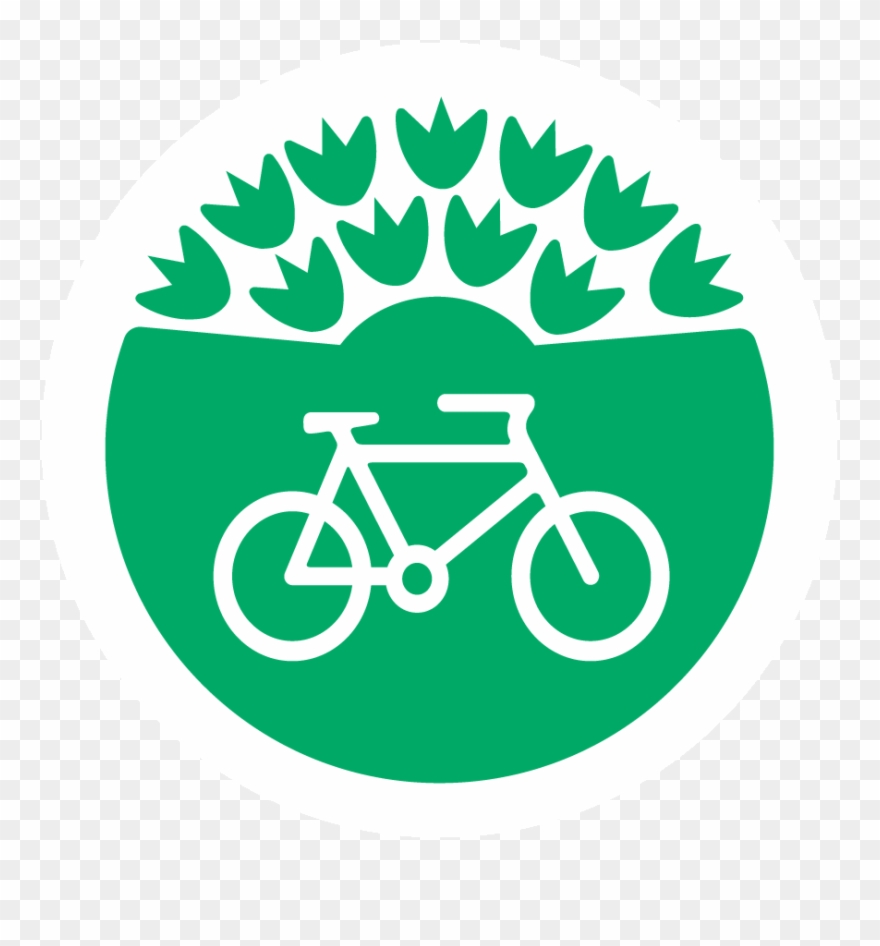 Outdoors Clipart Natural Environment - Bicycle Trail Sign Sticker (oval) - Png Download