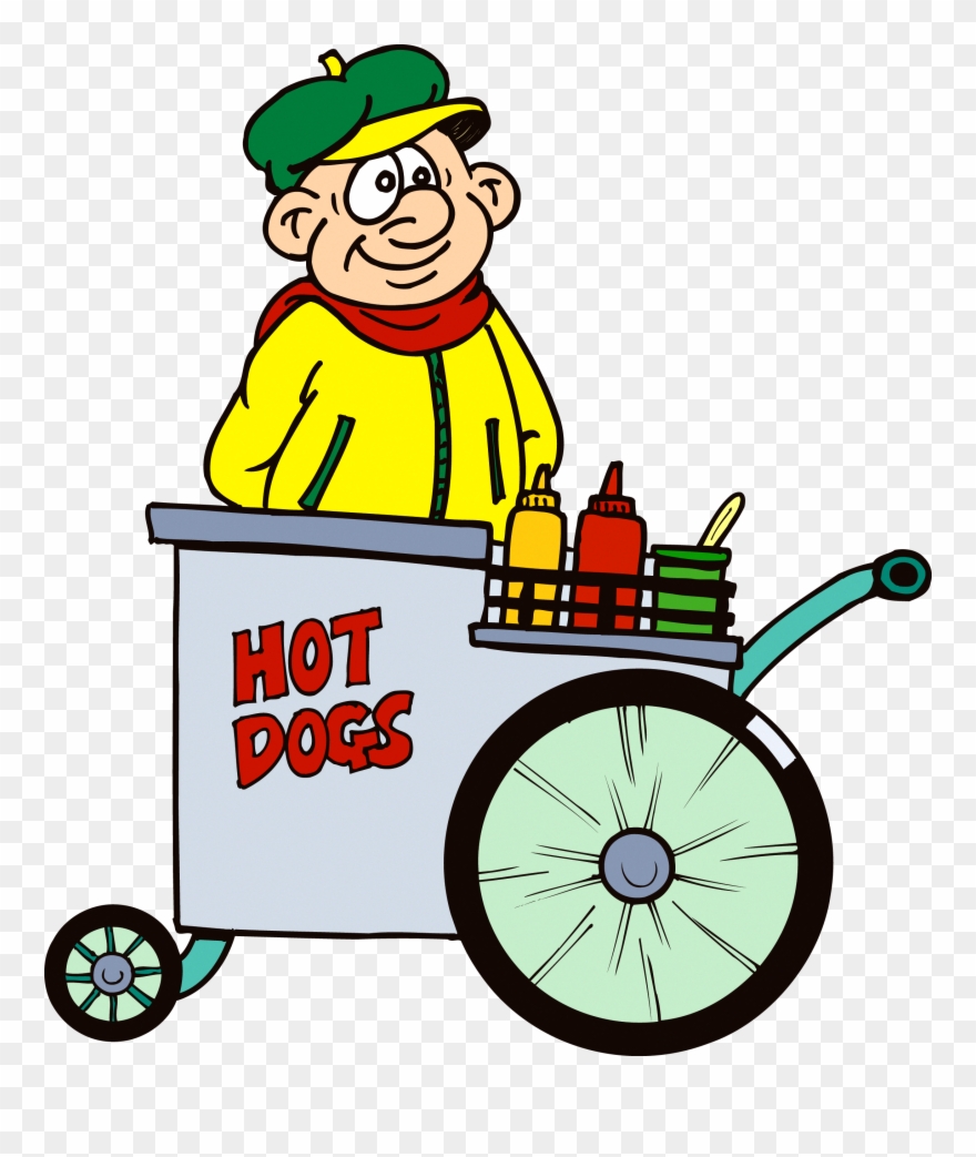 Food Cart Clip Art - Hot Dog Cart Clipart - Png Download