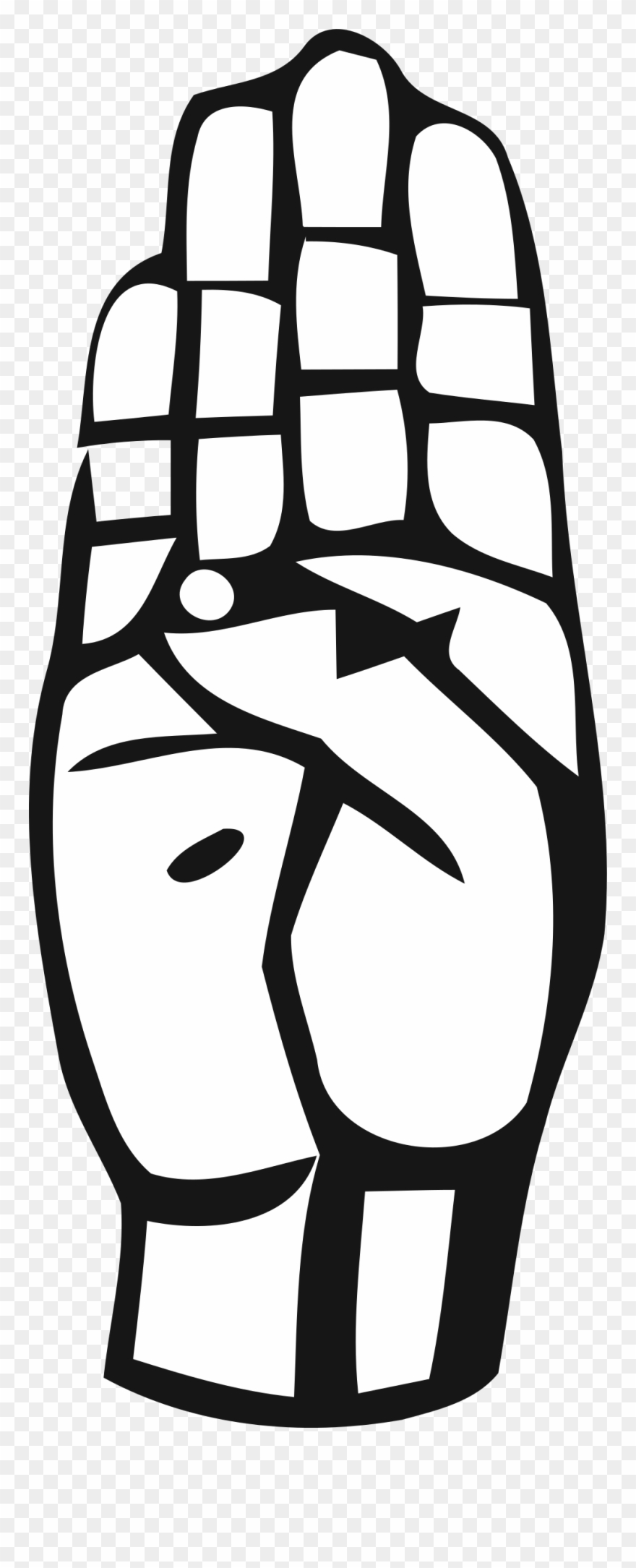 Big Image - Sign Language B Clipart - Png Download