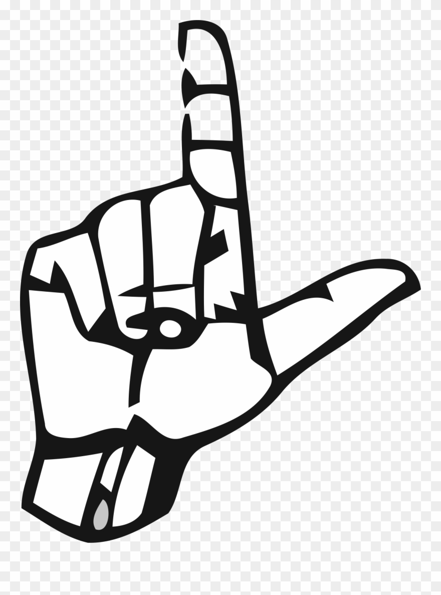 Big Image - Letter L In Sign Language Clipart
