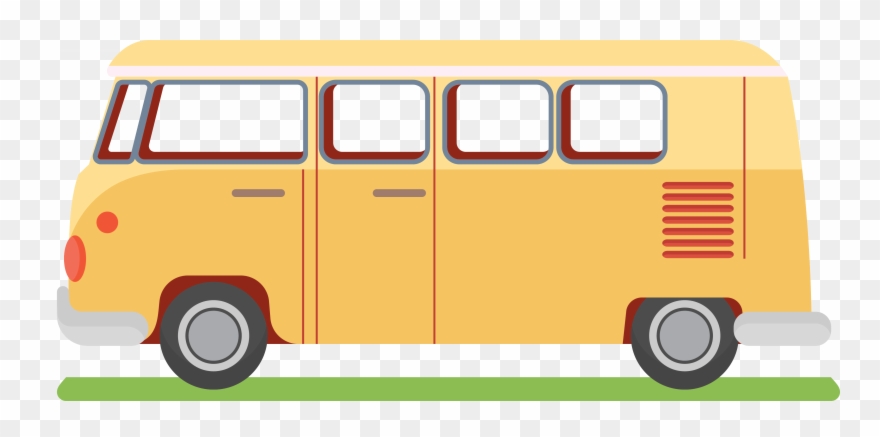 Tour Service Illustration Yellow - รถ ทัวร์ แบบ การ์ตูน Clipart