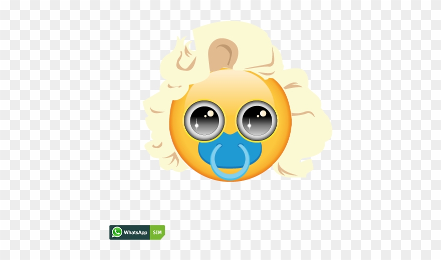 Lustiges Emoticon Mit Schnuller Und Marilyn-frisur - Emoticon Clipart