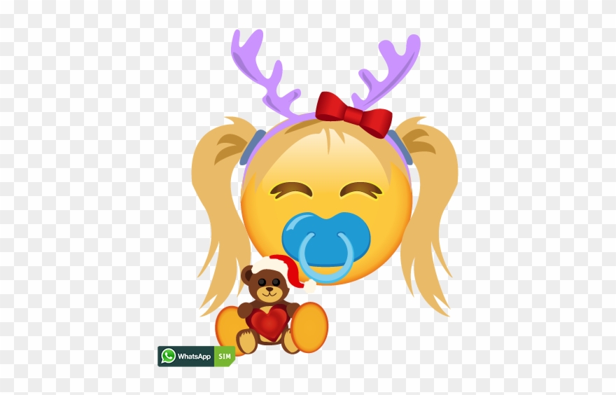 Lustiges Emoticon Mit Schnuller Und Fröhliche Augen - Emoticon Clipart