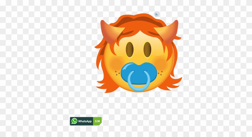 Lustiges Emoji Mit Sommersprossen Und Schnuller - Mascot Clipart