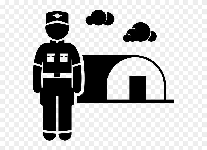Army Rubber Stamp - Military Base Icon Png Clipart