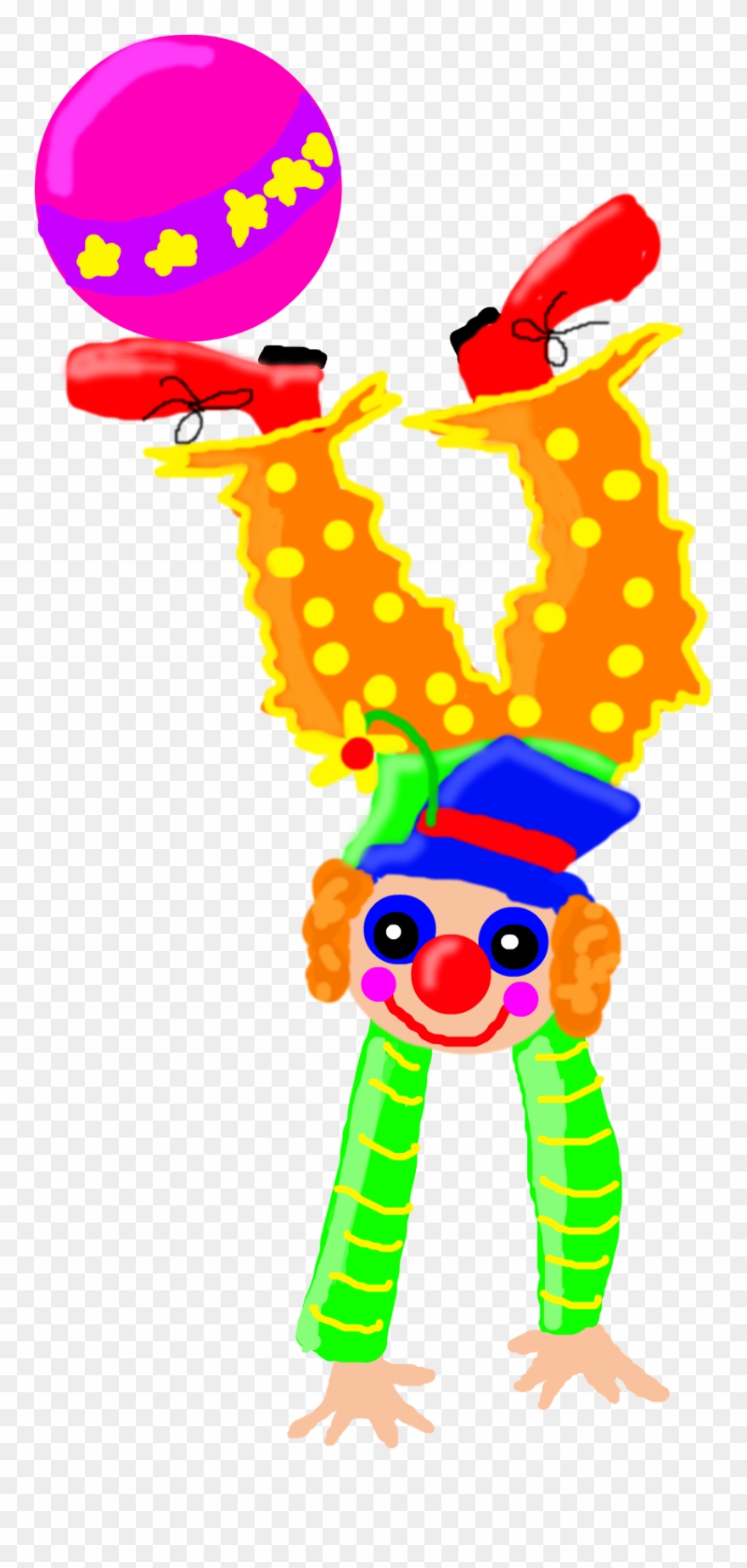 Clown Clipart - Upside Down - Png Download