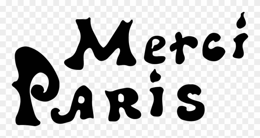 Merci Paris Rubber Stamp - Merci Clipart