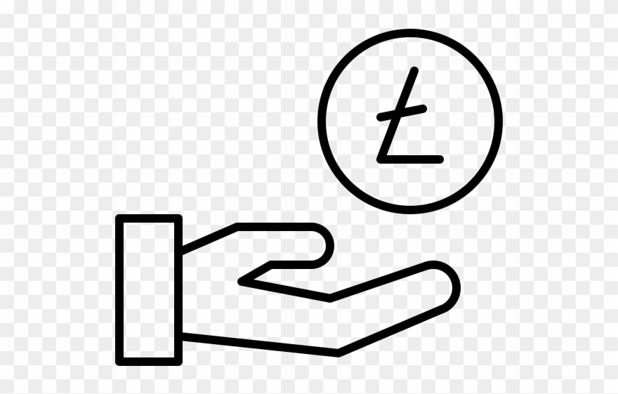 Receive Litecoin Rubber Stamp Clipart