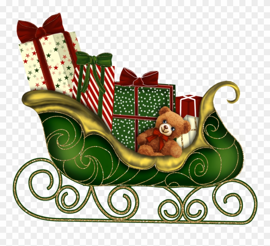 Traineaux,noel - Sleigh Christmas Clipart - Png Download