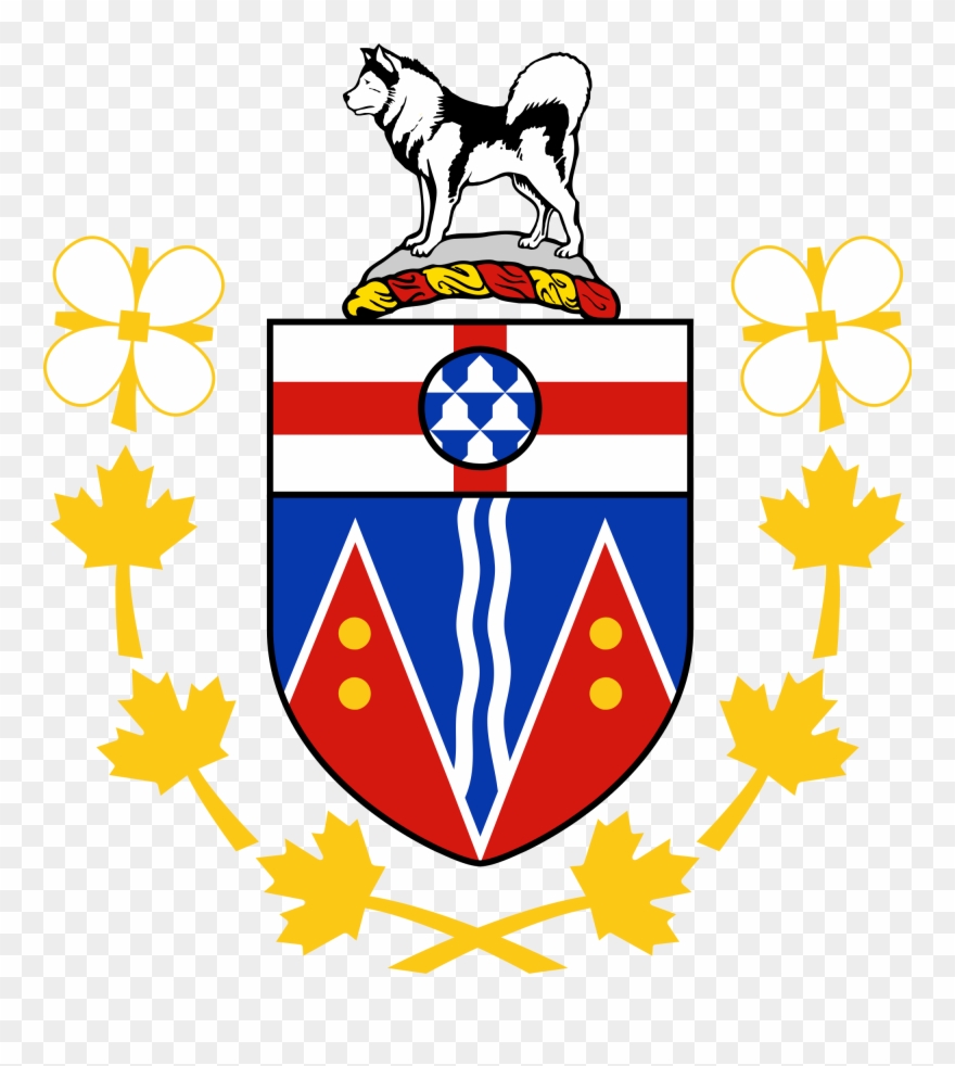 Coat Of Arms Flag For Yukon Canada Clipart