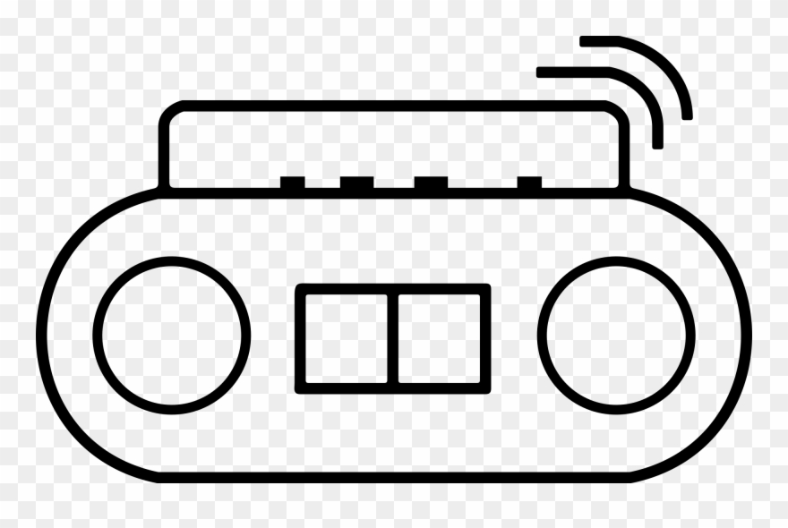 Open - Equipo De Sonido Para Colorear Clipart