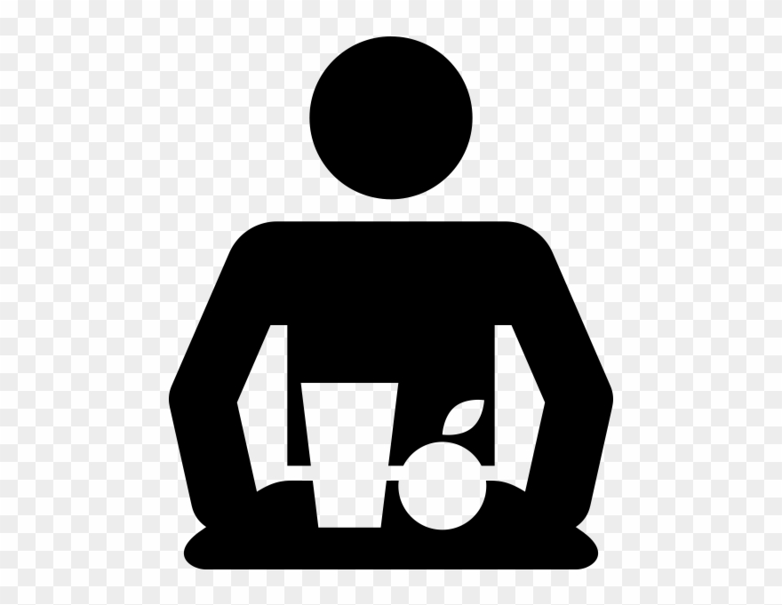 Icon Image Of A Person Holding A Lunch Tray - Cafeteria Icon Png Clipart