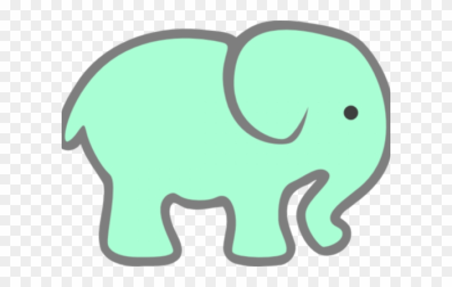 Elephant Clipart Simple - Clip Art - Png Download