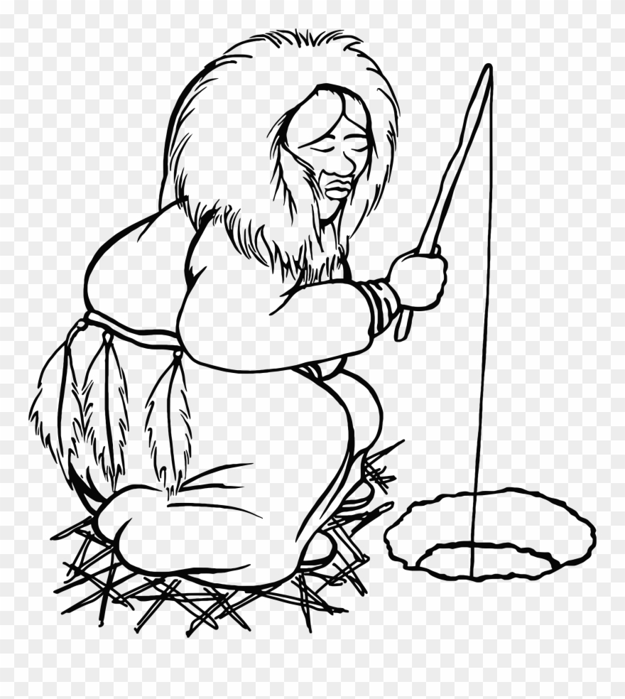 Big Image - Inuit Clip Art Black And White - Png Download
