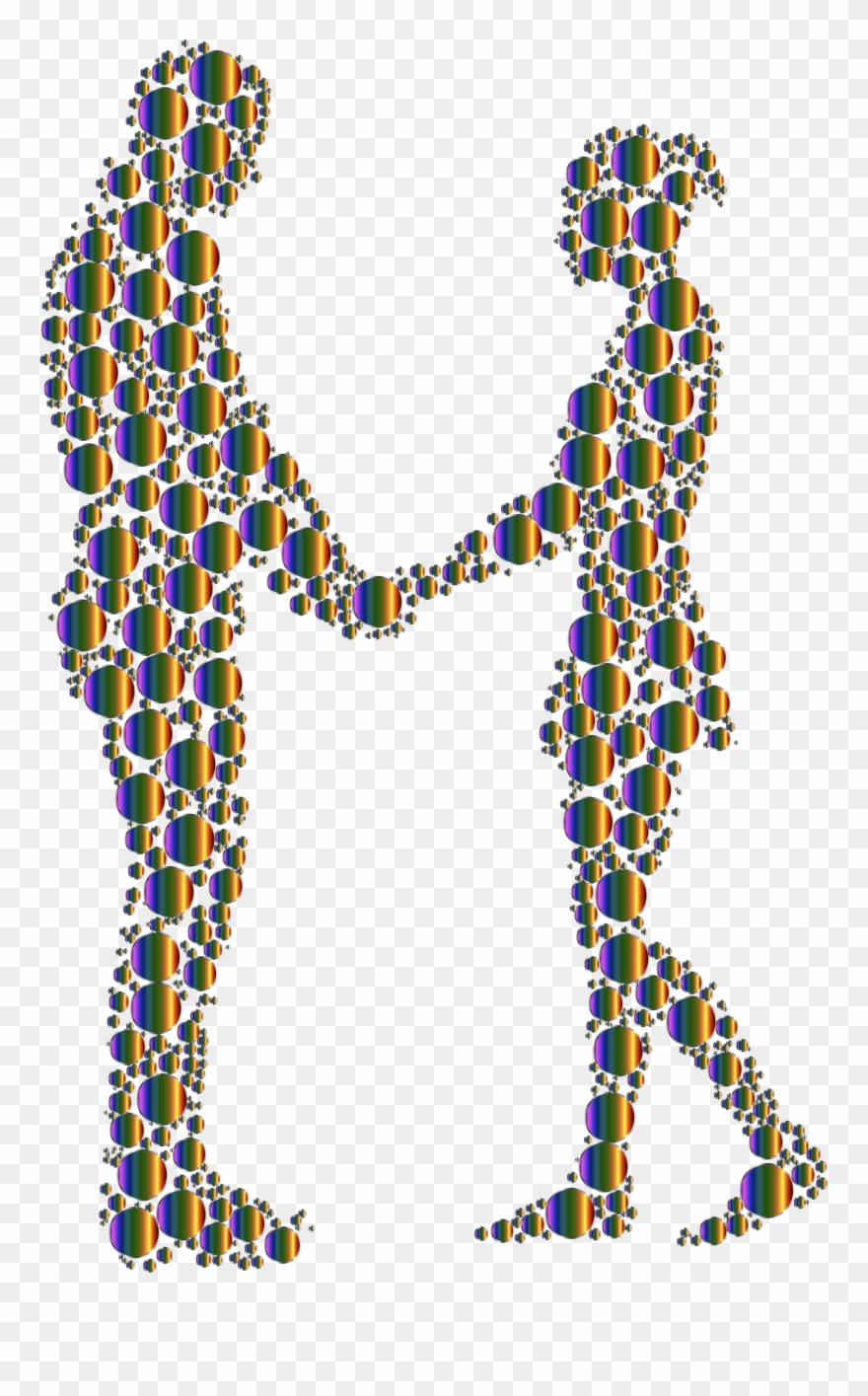 Big Image - Silhouette Couple Holding Hands Clipart