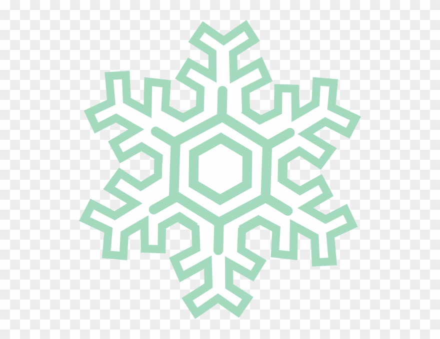 Snowflake Clipart With Black Background - Png Download