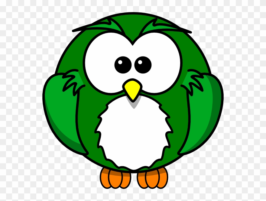 Green Owl Clip Art - Cartoon Owl Shower Curtain - Png Download