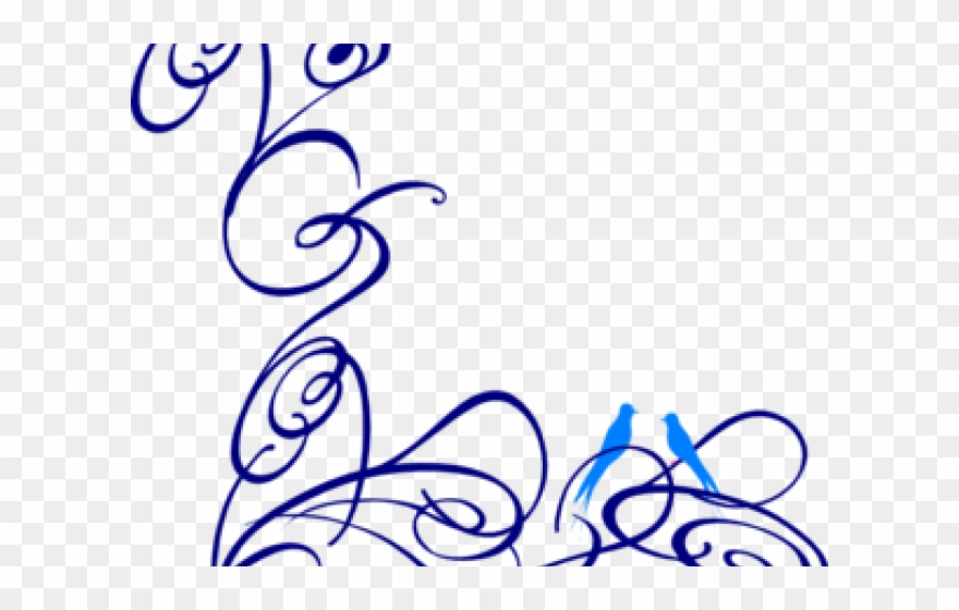 Decorative Line Blue Clipart Decorative Swirl - Swirl Clip Art - Png Download