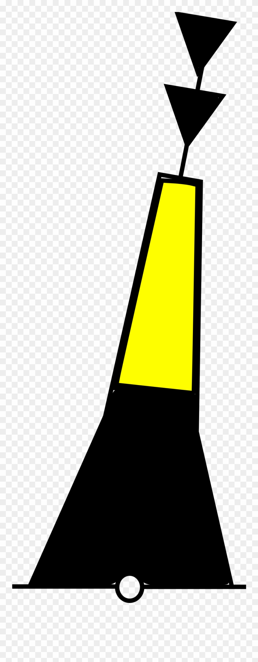 Big Image - South Cardinal Buoy Clipart