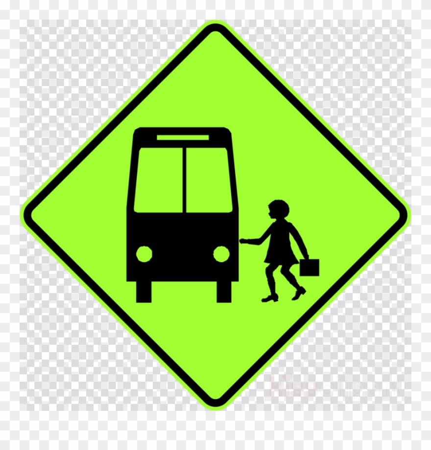 Download School Bus Sign Clipart Bus Stop School Bus - Vinyl Record Transparent Background - Png Download