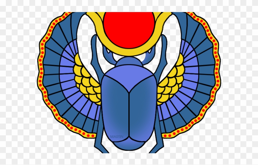Original - Scarab Beetle Egyptian Clipart - Png Download