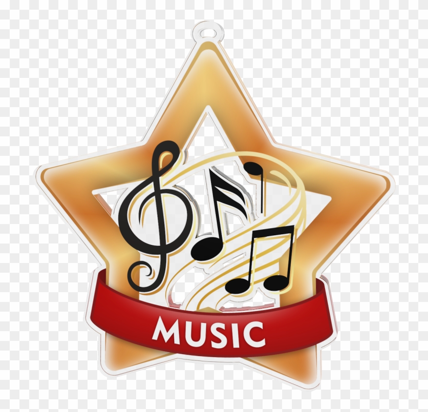 Music Mini Star Bronze Medal - Medal Clipart