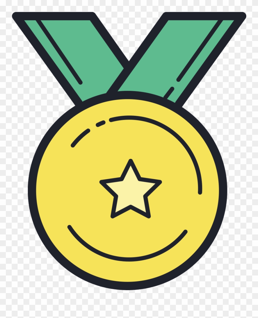 Gold Medal Icon - Award Clipart