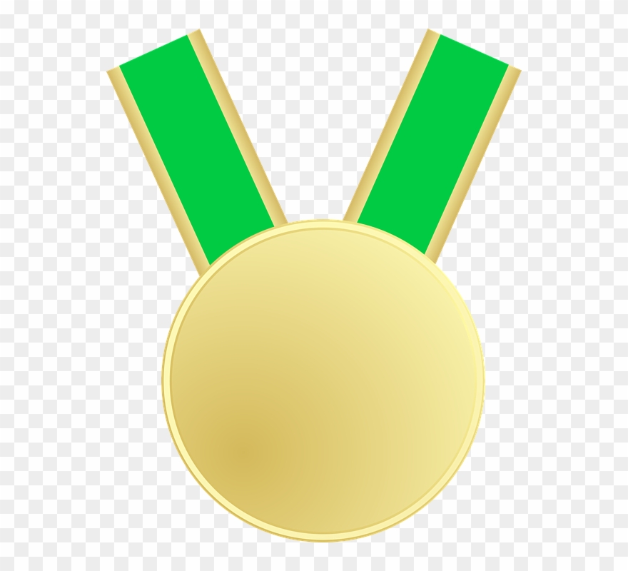 Gold Medal Png - Medalla Verde Png Clipart