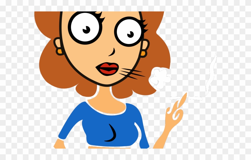 Smoking Clipart Cartoon Person - Smoking Pregnant Clipart - Png Download