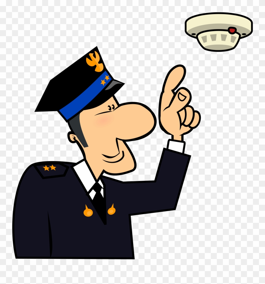 Fireman Smokedetector By Mimooh - Smoke Detector Clipart