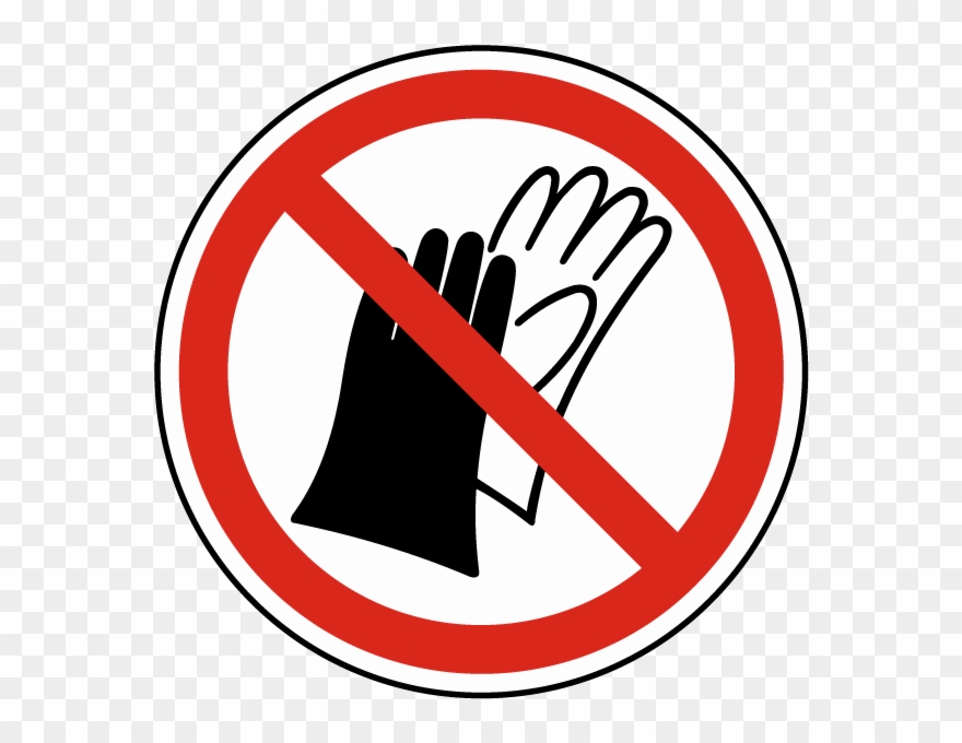 Do Not Wear Gloves Label - Do Not Use Gloves Clipart